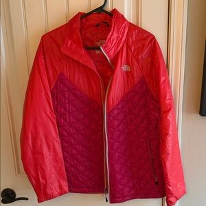 The North Face Women's Vibrant Red and Pink Puffer Jacket